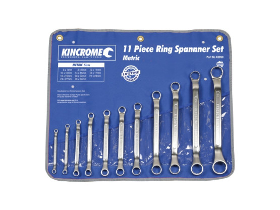 Kincrome Ring Spanner Set 11 Piece